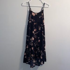 Xhilaration spaghetti strap black floral dress